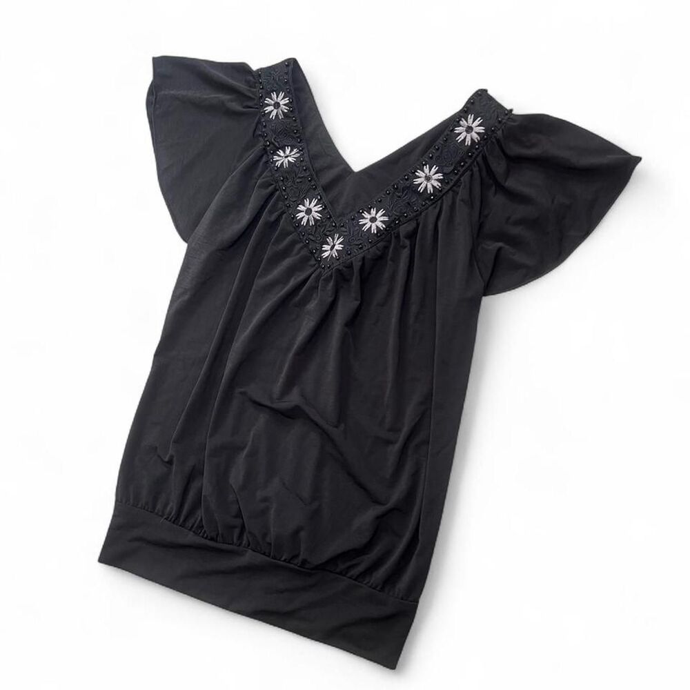 Y2K Whimsygoth Wrapper Flutter Sleeve Top A8